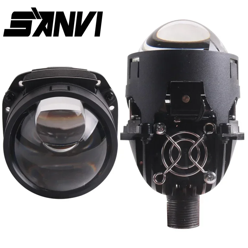 

Sanvi S8L 2.5 inch 12V 98W 6000K Car Bi LED Projector Lens Headlight Angle Eye Mask For H4 H7 9005 9006 Car Accessories Retrofit