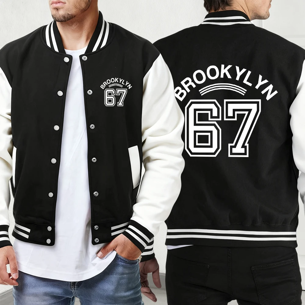 

Boston Number 23 Letter Prints Button Jackets Men Fashion Sports Clothes Soft Winter Tracksuit Autumn Loose Baseball Jersey