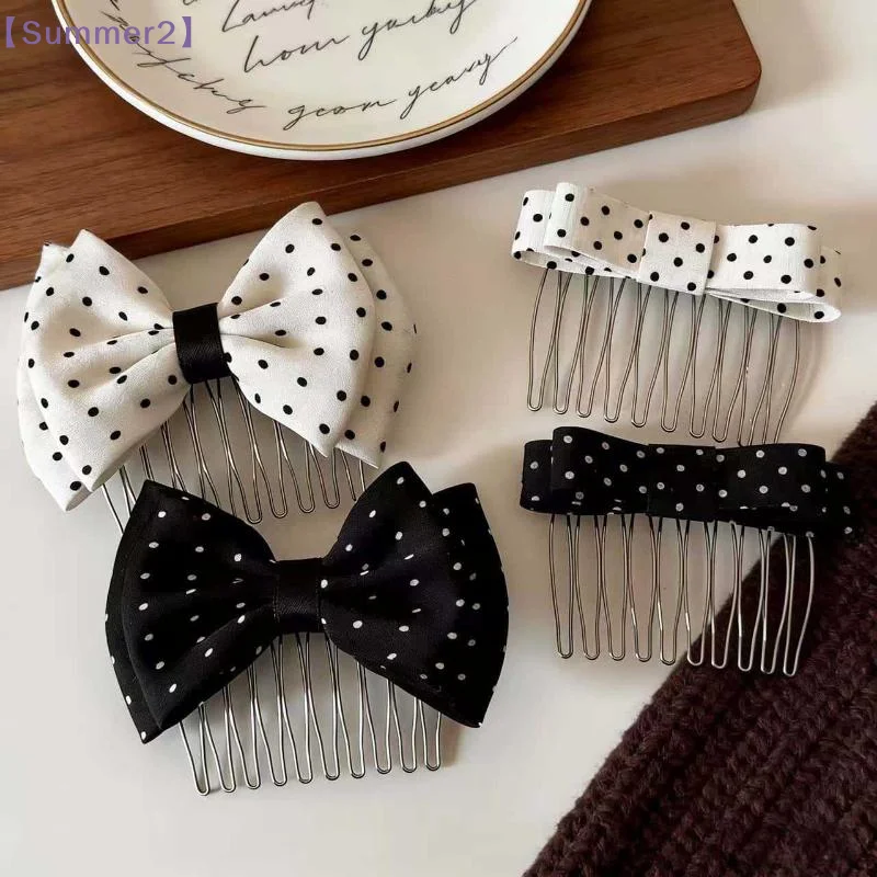 Hair Bundles - 【Xia2】Vintage Grzebyk do włosów w kropki