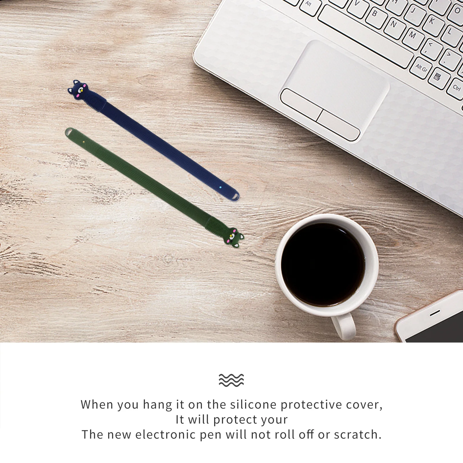 

2Pcs Pen Holder Anti-Drop Skin-Friendly Silicone Sleeve for Pencil 2 Unique Comfortable Grip Pen Case Pencil Cap