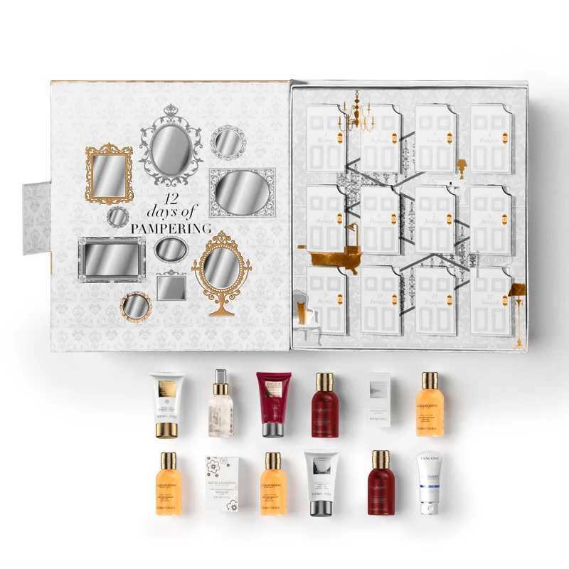 customized. Custom Printed Cardboard Paper Cosmetic Skin Care Christmas Gift Boxes 12/25 Days Advent Calendar Box