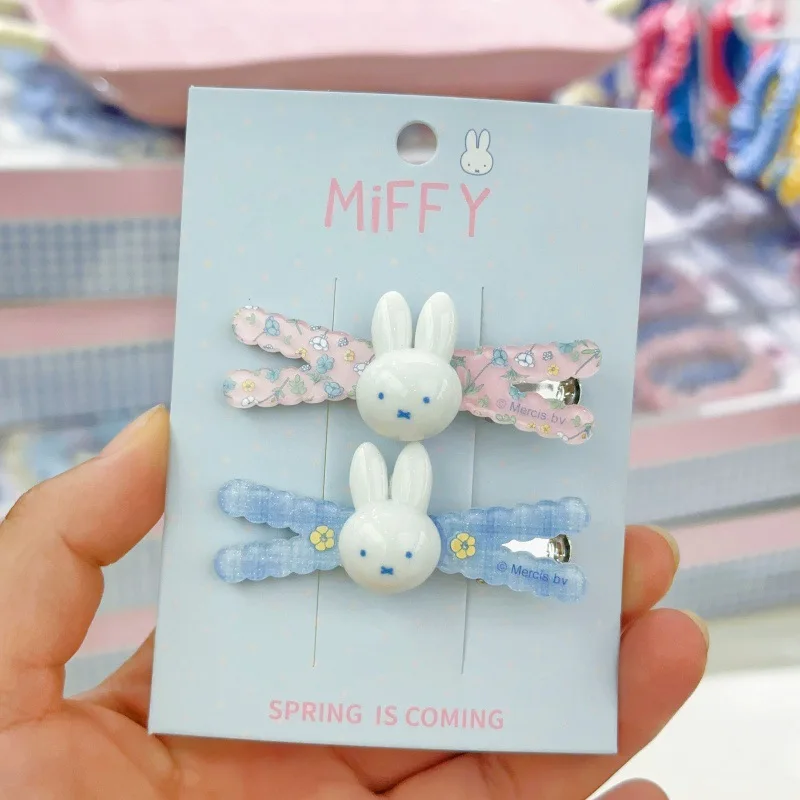 New Miffy rabbit bangs clip simple sweet photo decoration clip cartoon cute girl broken hair clip for girlfriends birthday gift view 2