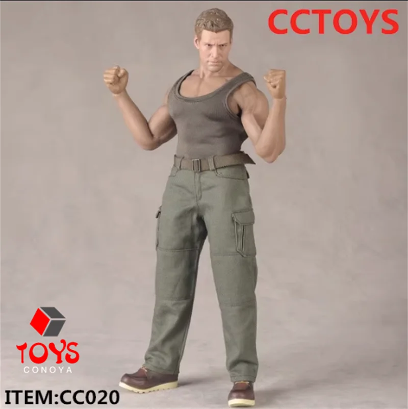 CCTOYS CC020 남성 전투 바지 작업복 모델, 12 인치 강한 근육 군인 액션 피규어 바디, 1/6 체중계