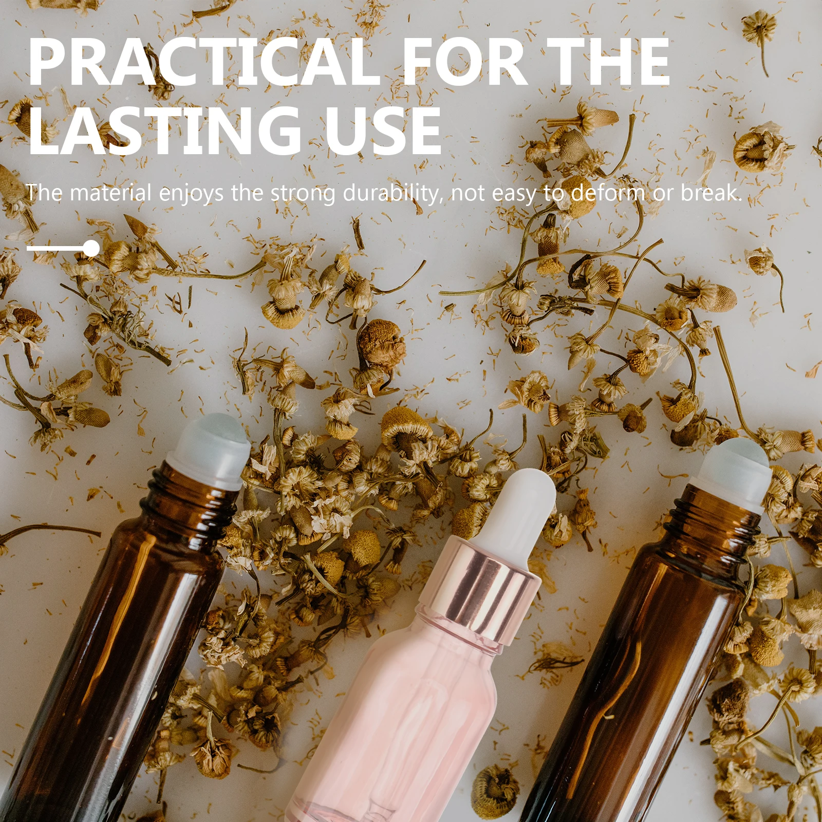 

5Pcs Small Glass Dropper Bottle Set Durable Easy Carry Essential Oil Sub Bottles Compact Size for Travel Essential Oil Bottle