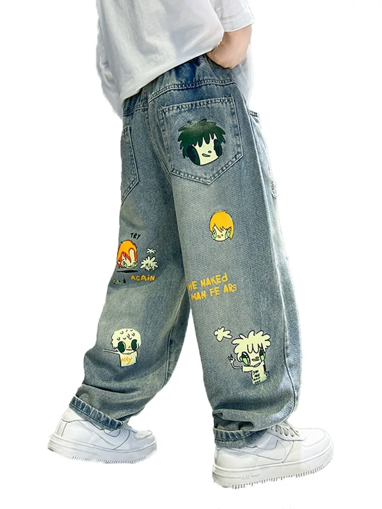 Boys' Jeans 2026 Spring and Autumn Cartoon Children's Pants