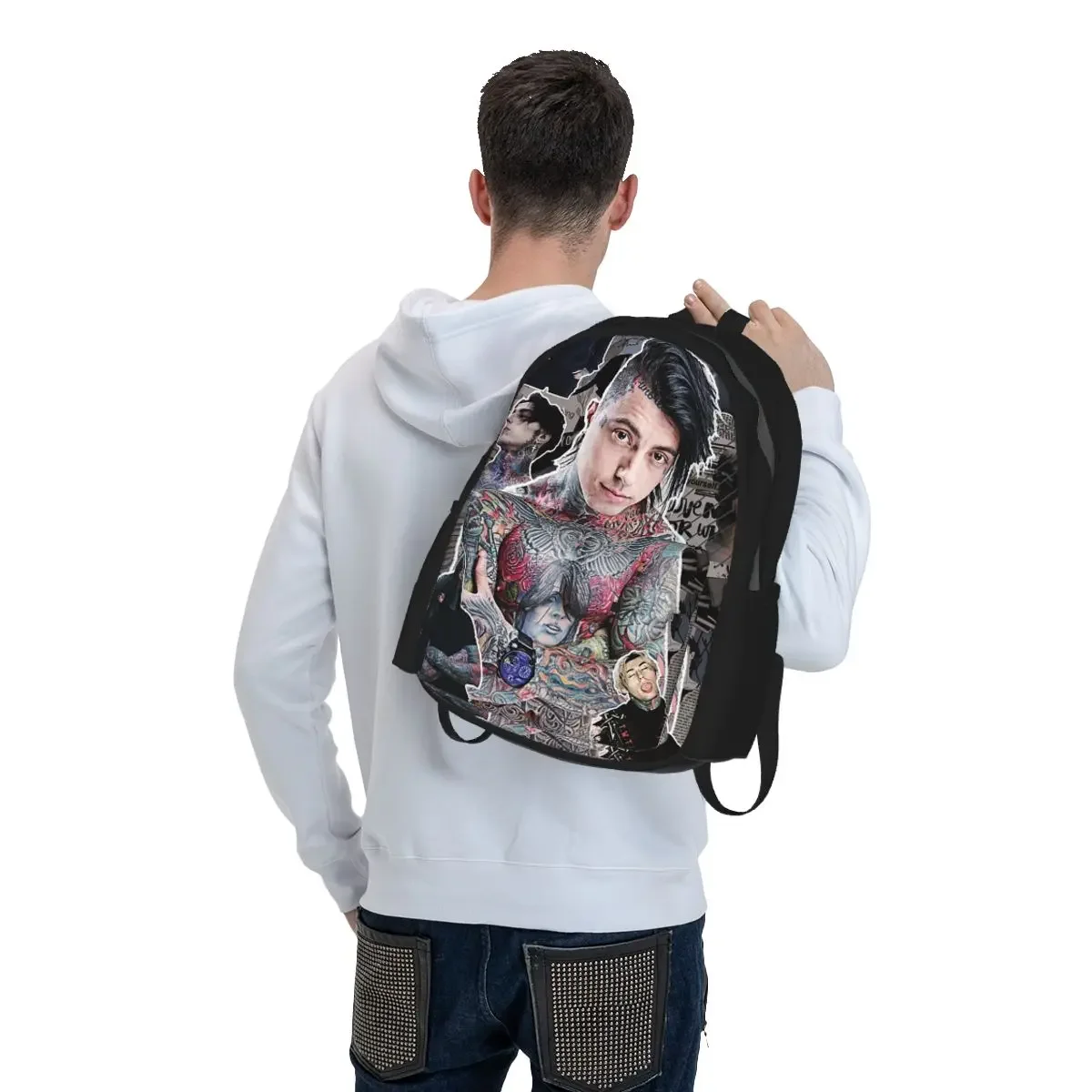 Ronnie Radke Photo Collage High Quality Backpack Boys Girls BookBag Children School Bag Computer Shoulder Bags for Men Women