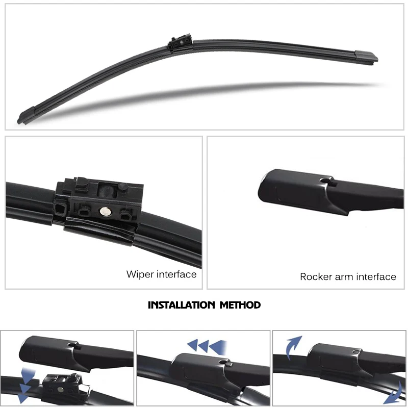 For Mercedes-Benz EQA H243 EQA300 2021-2025 Car Wiper Blade Set 26''+19''+13'' Front & Rear Wipers Auto Accessories 3