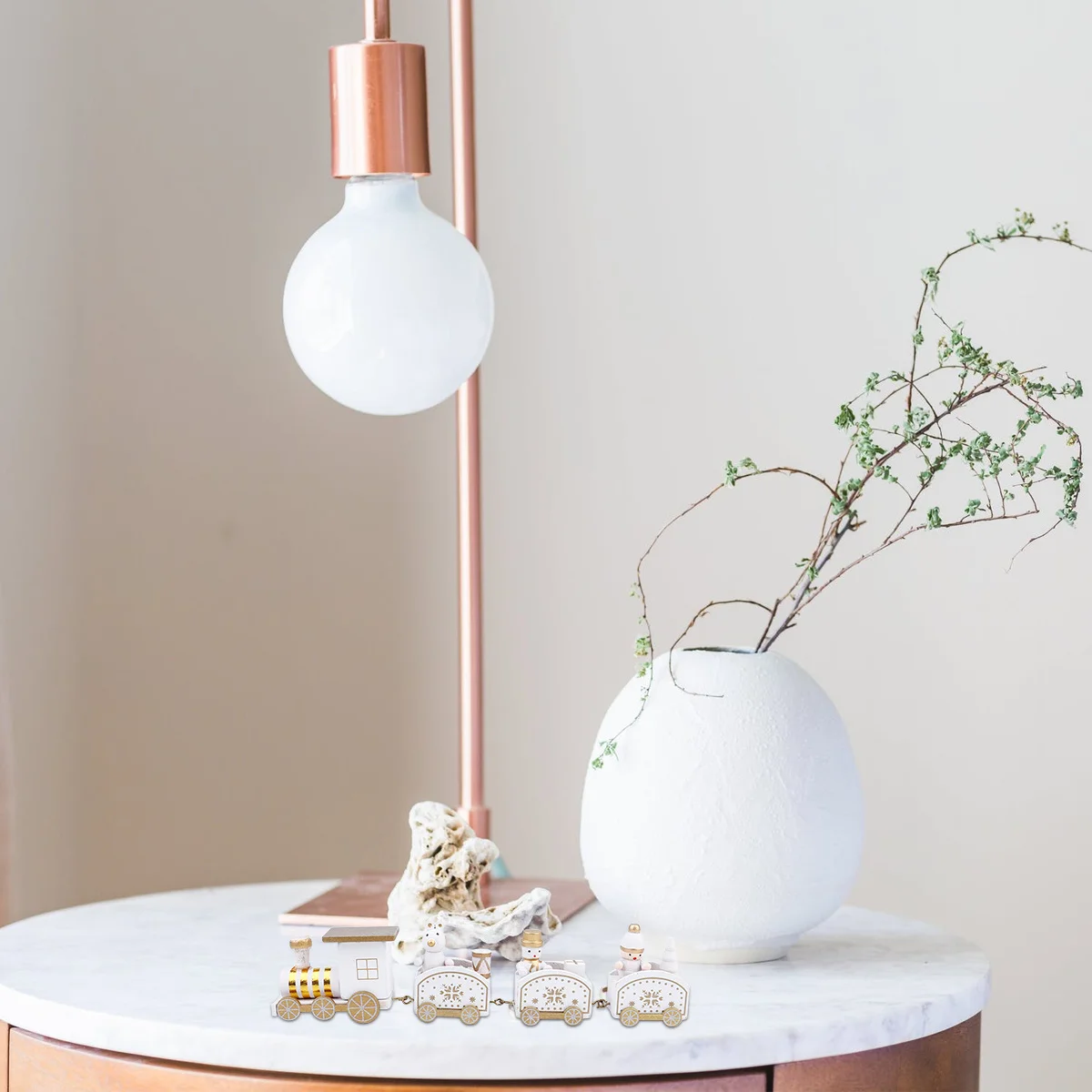 

Xmas Train Decor Wooden Crafts Christmas Tabletop Decoration Desktop Ornament Xmas Theme Party Atmosphere Gift Choice