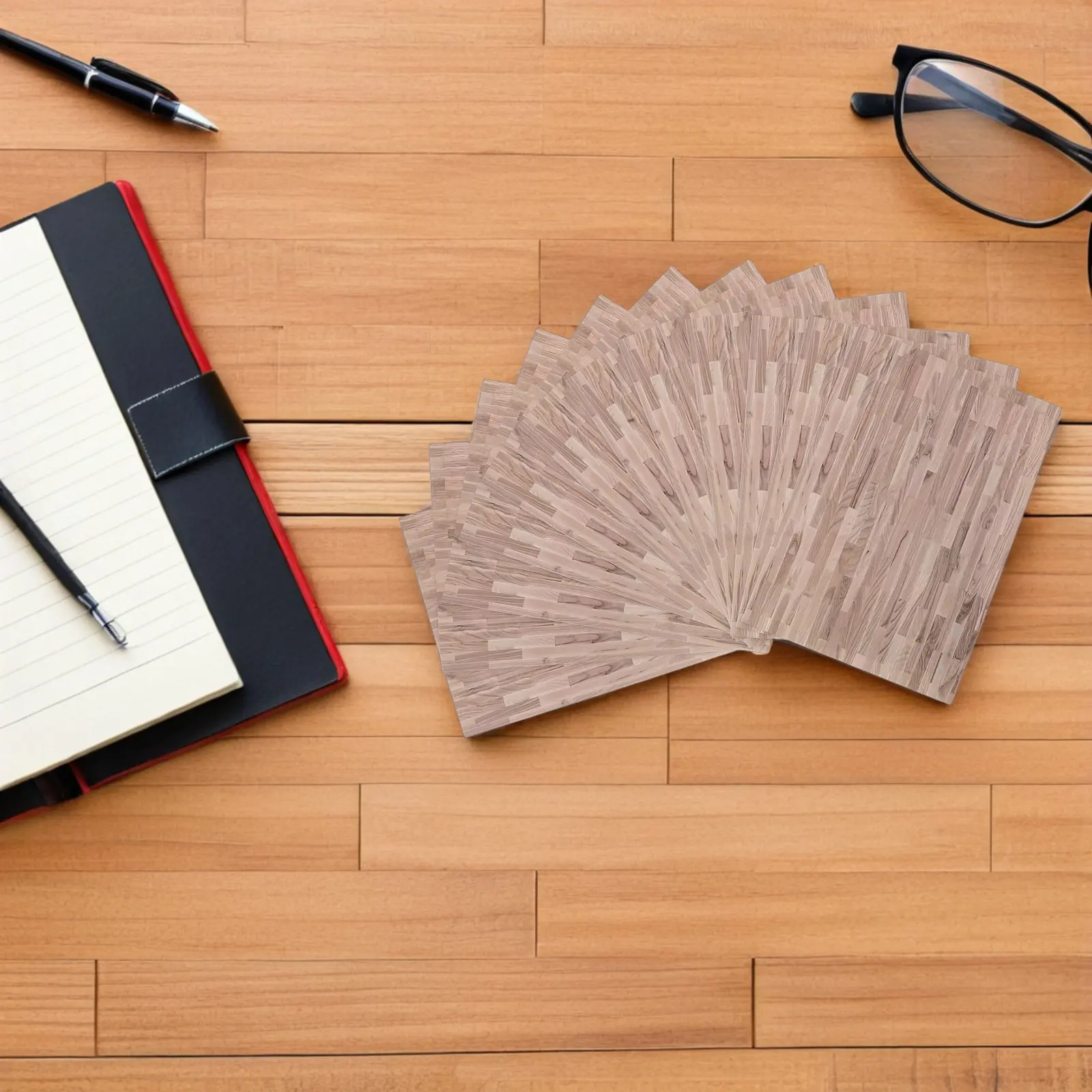 

12 шт. миниатюрных наклеек для пола с текстурой дерева для интерьеров кукольных домиков, самоклеящиеся, масштаб 1:12, 29x21 см, износостойкие