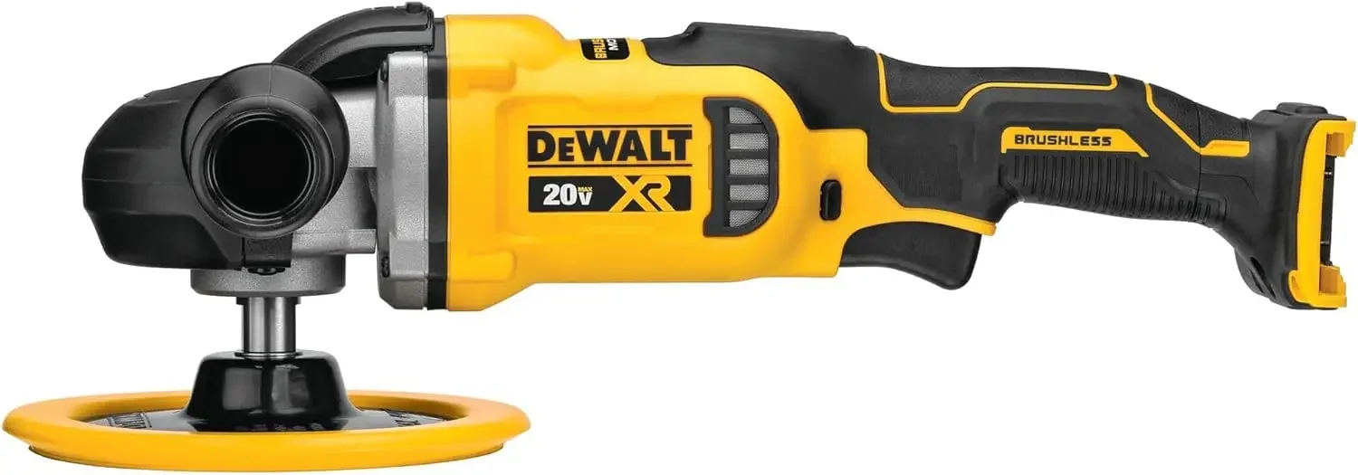 DEWALT 20V MAX* XR draadloze polijstmachine, draaibaar, variabele snelheid, 7 inch, 180 mm, alleen gereedschap (DCM849B)