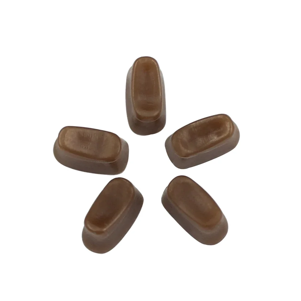 5Pcs Flute Tailpiece Rubber Brick Large And Small Brown Button Pads Flute Repair Tools Woodwind Musical Instrument Accessories