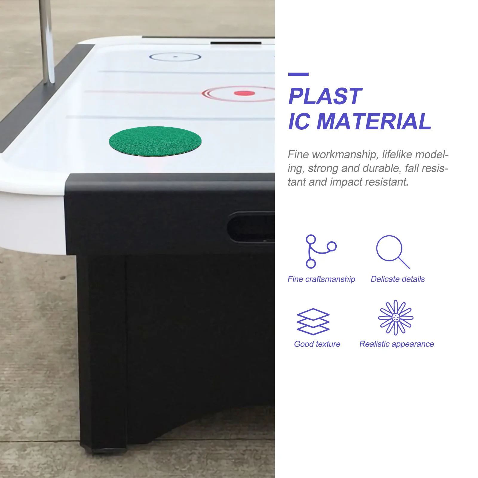 

10Pcs Air Hockey Accessories Polyester Fiber Pusher Pads Replacement Comfortable Standard Size Game Room Parts