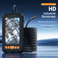 4.3 Inch IPS Screen Industrial Endoscope Camera HD1080P  Digital Inspection Camera with 8 LED Lights