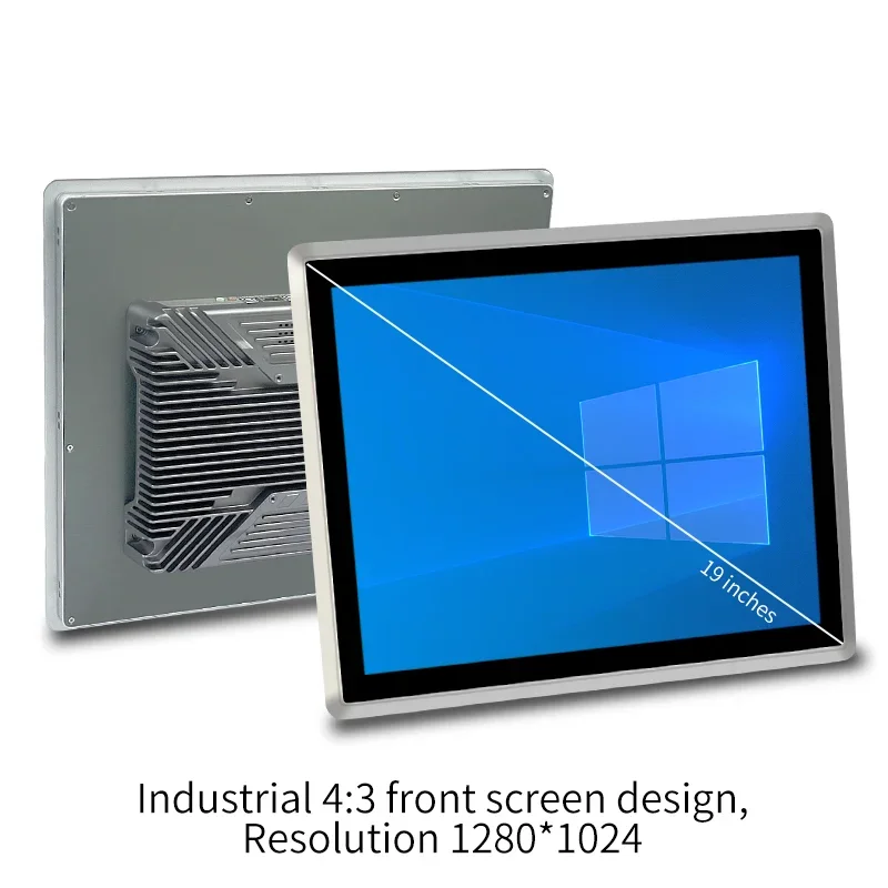 19 inch Fanless Embedded Touch control industrial panel pc I7 10510U All In one Computer Ip65 Waterproof industrial pc