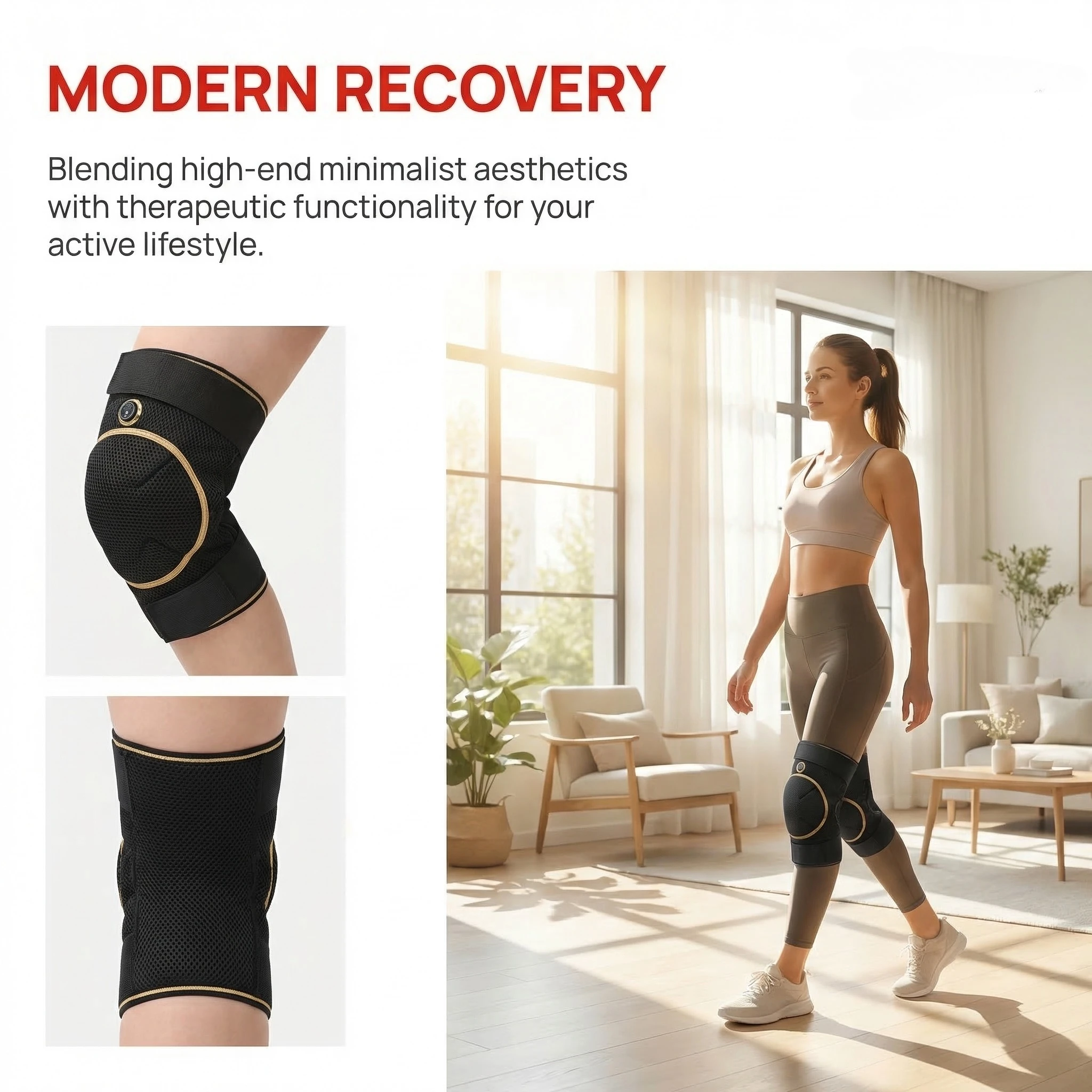 Eletric Heating Knee Massage Device Vibration Knee Pads for Shoulder Elbow Joint Warm Massage Thermal Knee Pad Blood Circulation
