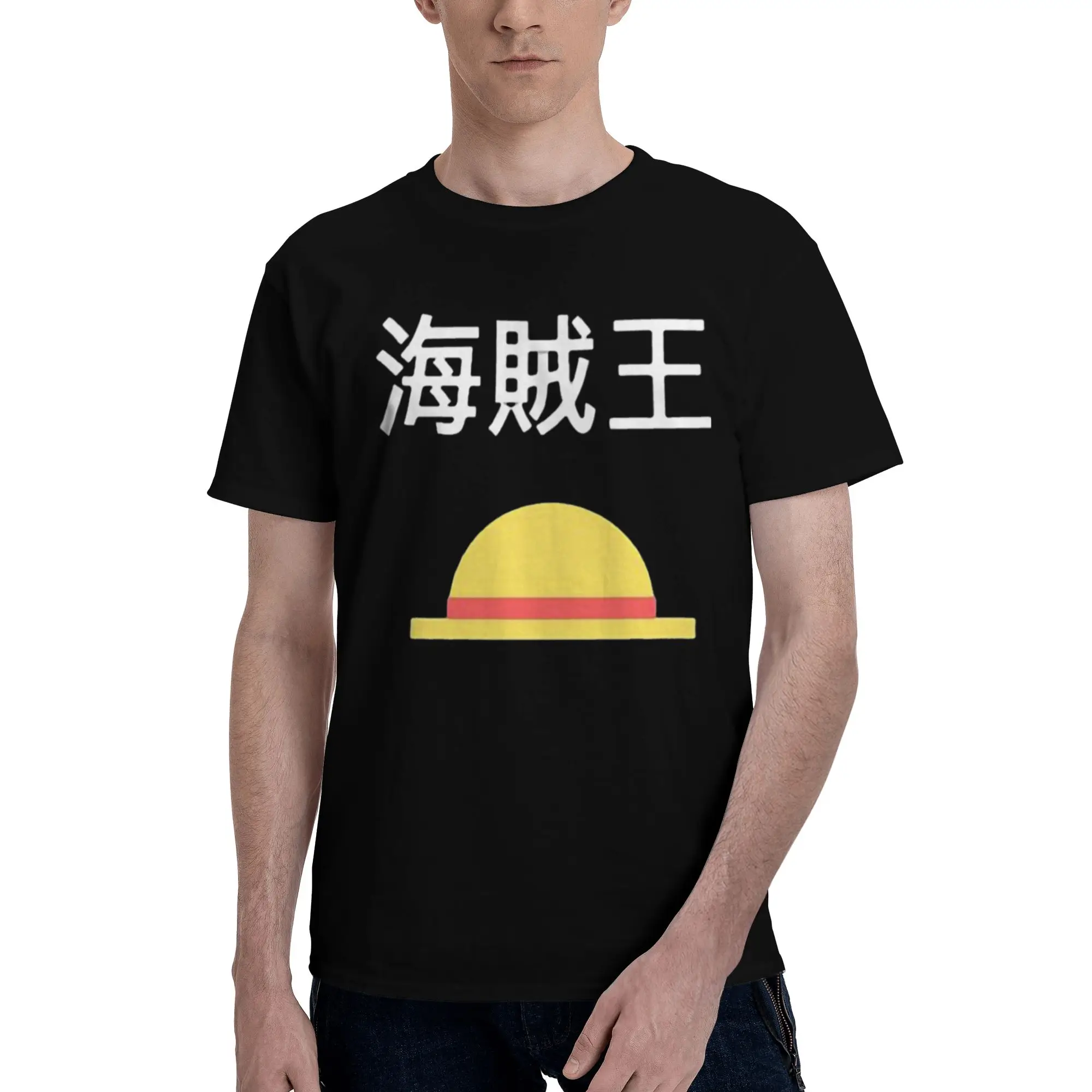 OP ing's Pirates Japanese  Men T Shirt One Piece Fashion Tees Short Sleeve Crewneck Cotton Printed Tops T-Shirt