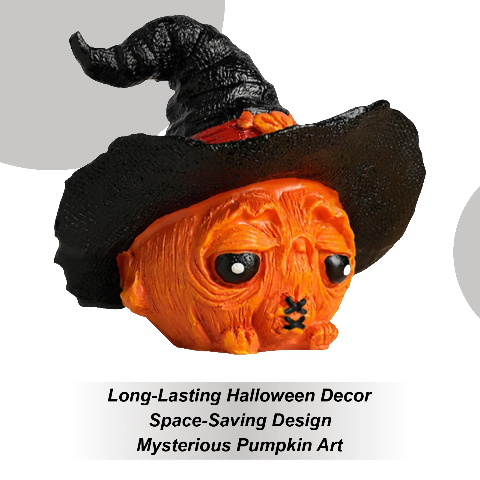 

Halloween Pumpkin Figurines Funny Vegetable Pumpkin Ornament Resin Decorations Pumpkin Statue Compact Holiday Funny Ornament