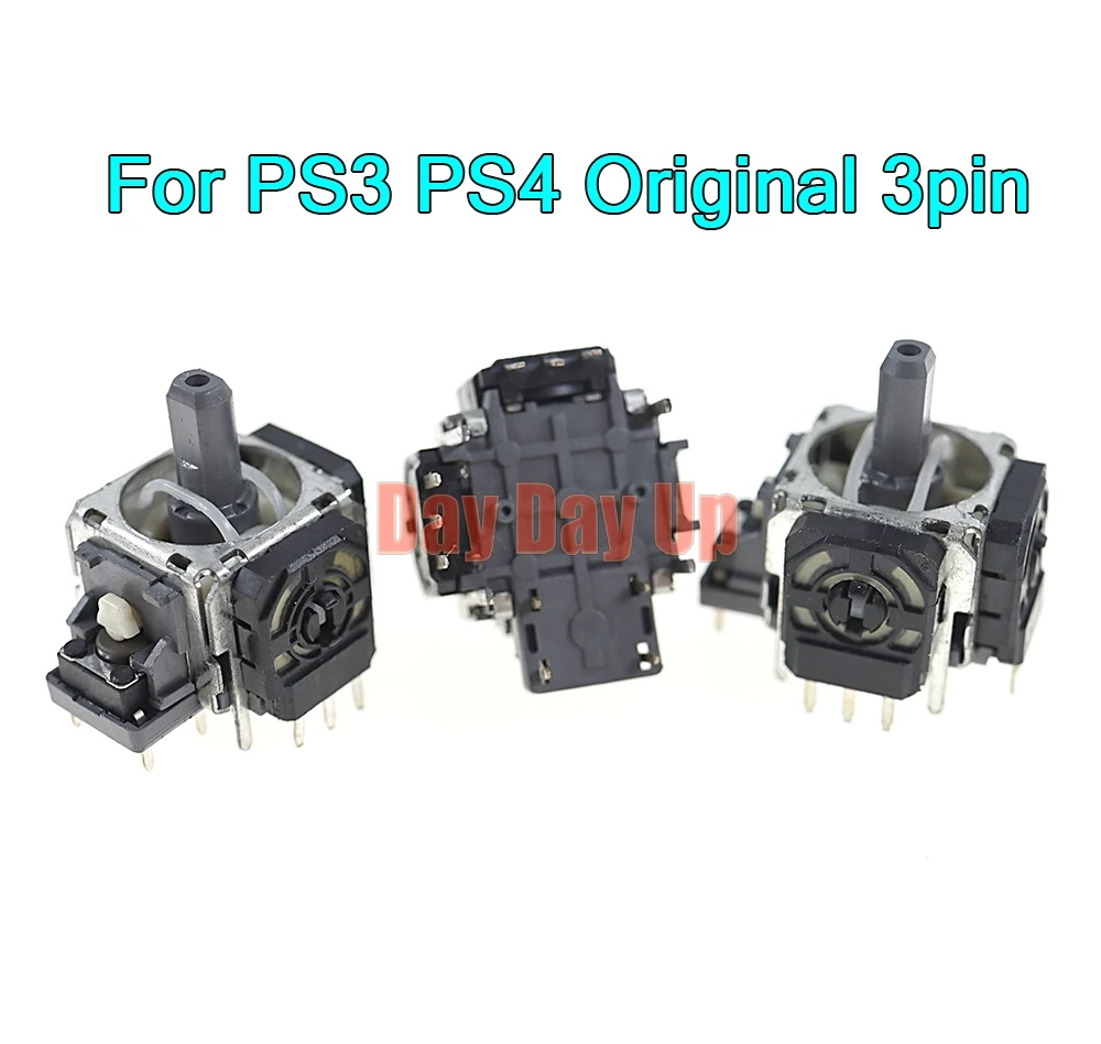 3 Buah untuk PS4 Asli 3Pin Modul Sensor Potensiometer 3D Analog Joystick Thumbstick untuk Pengendali PS3 Gamepad Pengganti