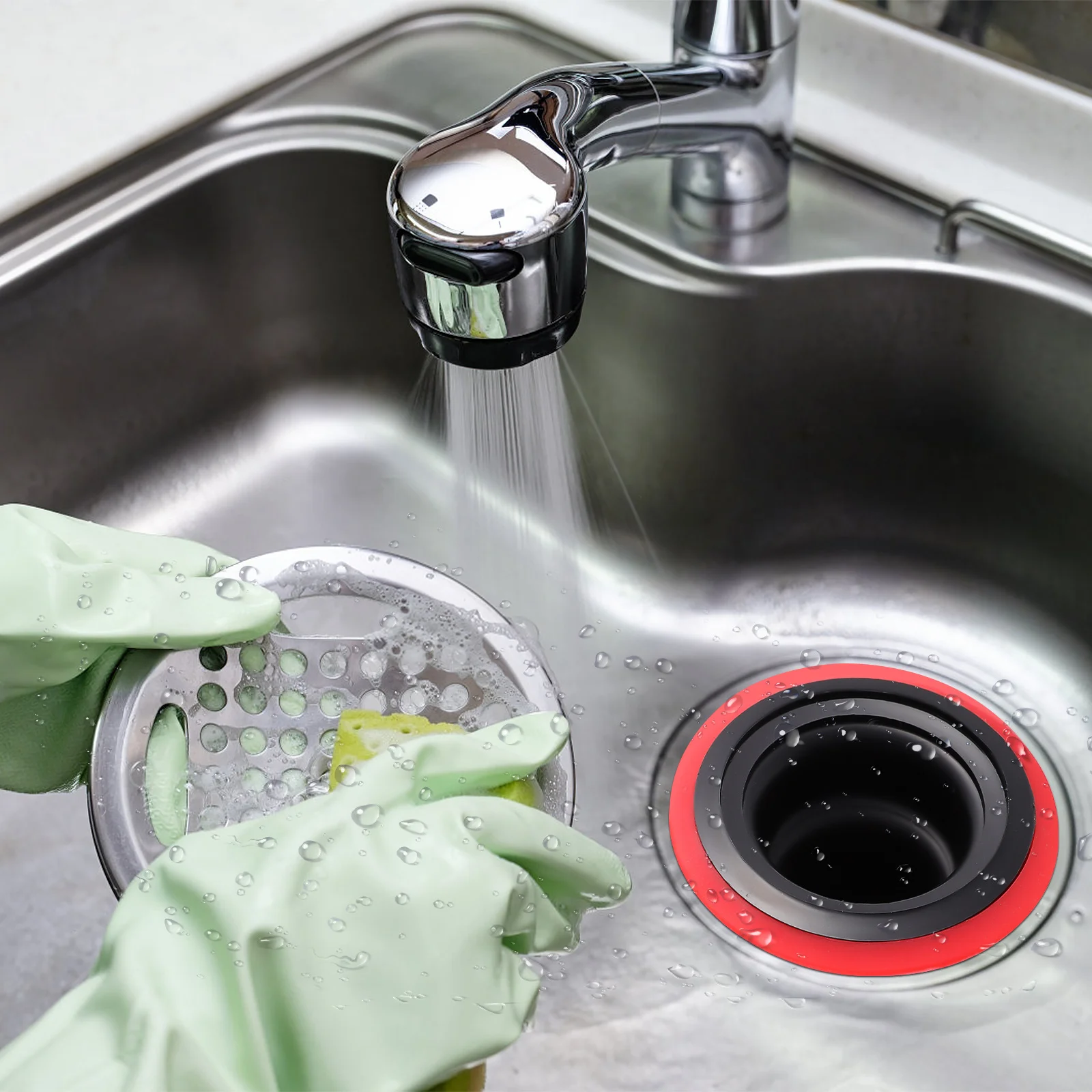 

2Pcs Floor Drain Core Anti-Clogging Silicone PP Material Odor Proof for Bathroom Kitchen Shower Sewer Drain System