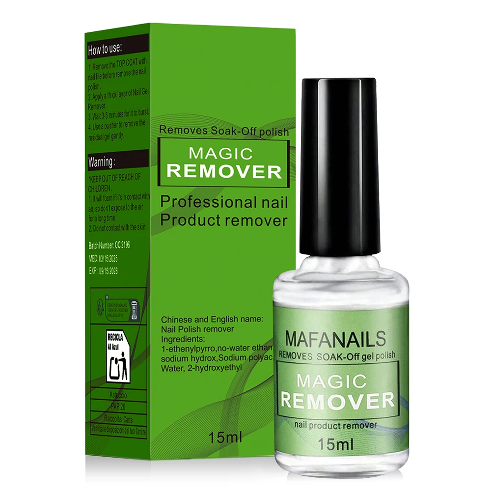 15ml removedor de esmalte explosão gel de unha (não machuca as unhas) 3 minutos remove rapidamente profissional embeber-off gel polonês uv ferramentas de unhas