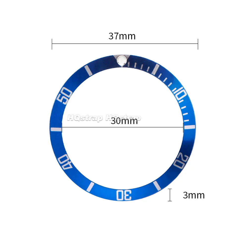 37mm Watch Case Aluminium Alloy Loop Bezel Insert Ring Slope for Rolex Water Ghost GMT Diving Watch Replacement Part Accessories view 6
