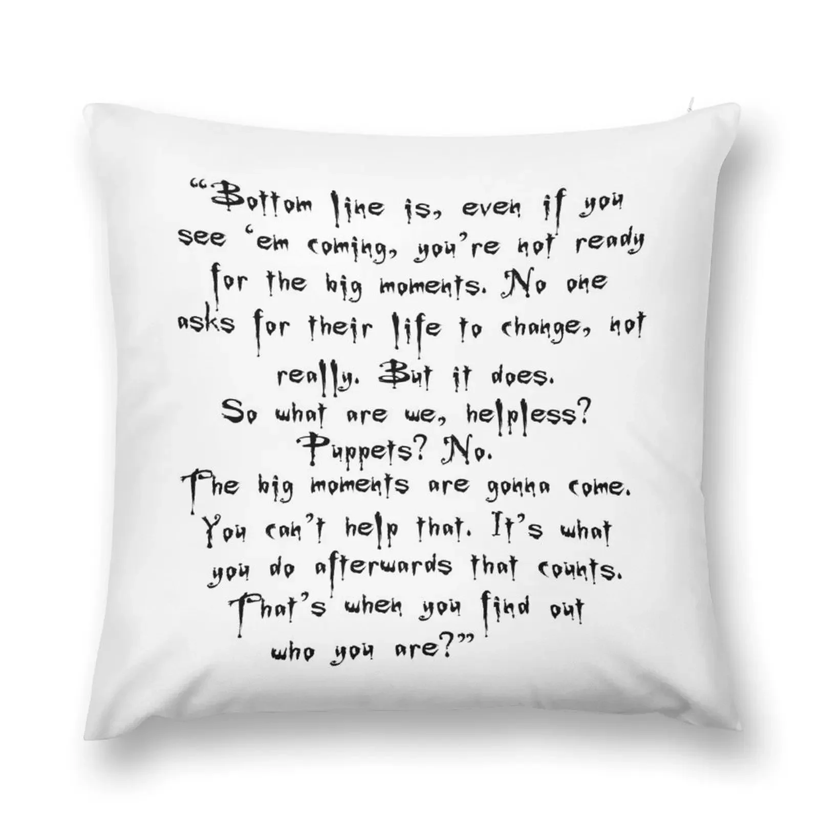 Buffy - Big Moments Quote Throw Pillow Christmas Pillow Decorative Sofa Cushions pillow