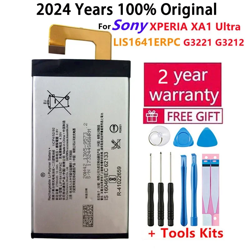 Original For Sony XPERIA XA1 Ultra G3221 G3212 2700mAh Lithium Polymer Mobile Phone Battery LIS1641ERPC Rechargeable+Tools Free