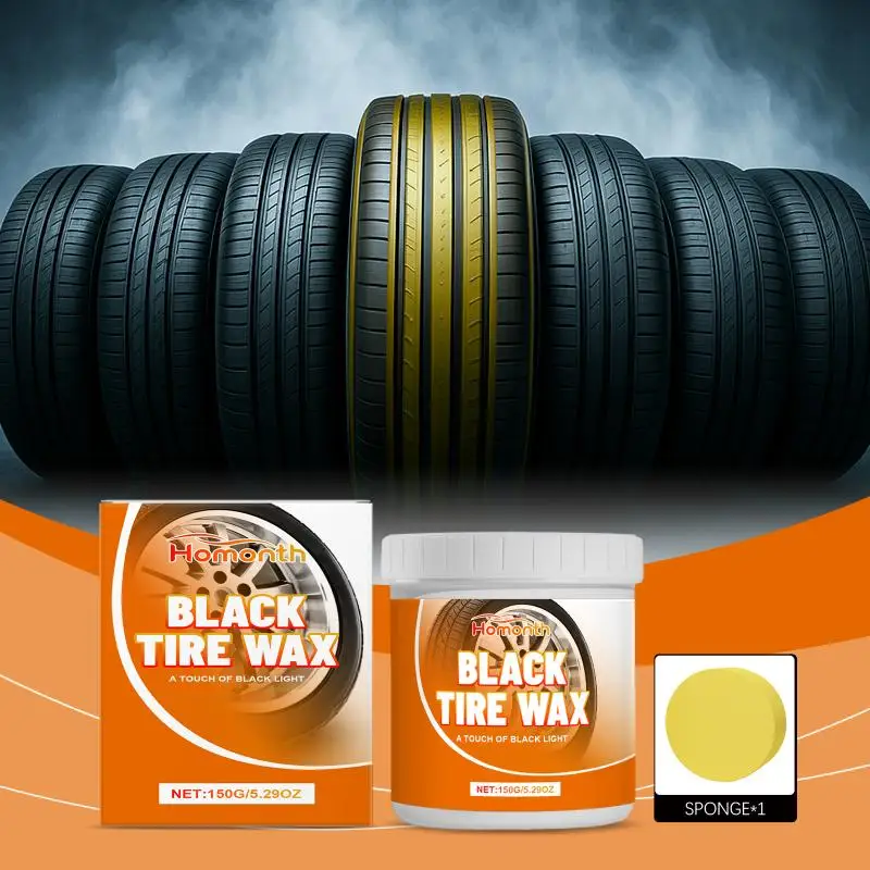 Car Tire Polish Wax Enhanced Gloss Long Lasting Protective Coat Wheel Cleaning Agent for Stain and Rust Removal