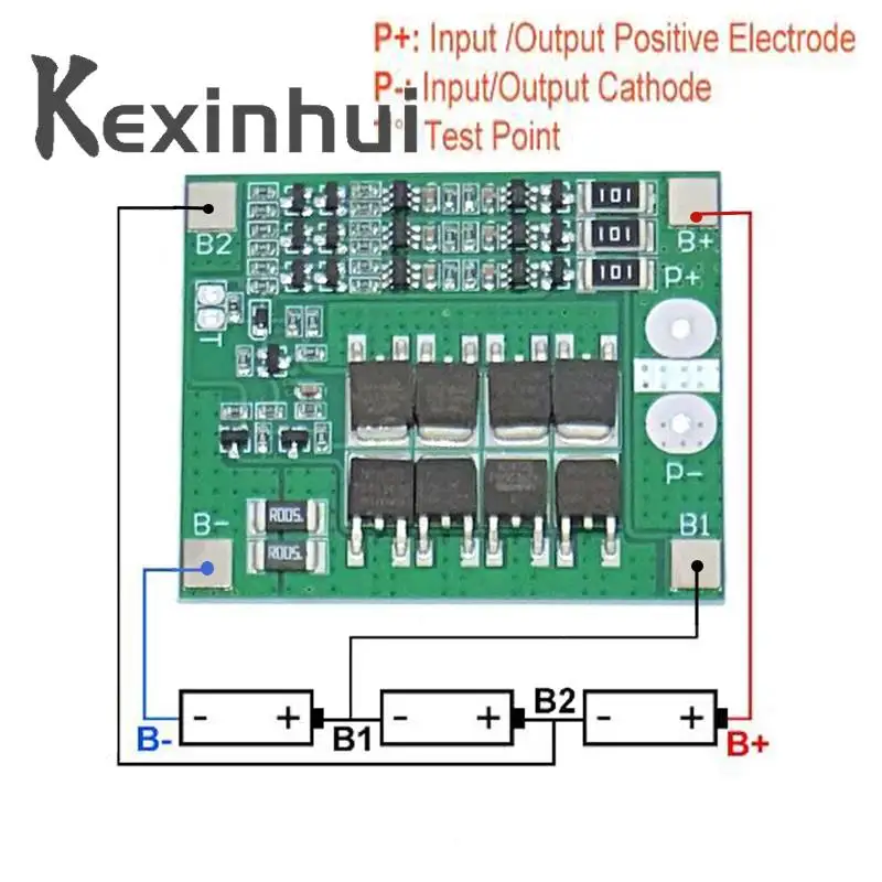 3S 25A Li-ion 18650 BMS PCM Battery Protection Board BMS PCM With Balance For li-ion Lipo Battery Cell Pack Module DIY
