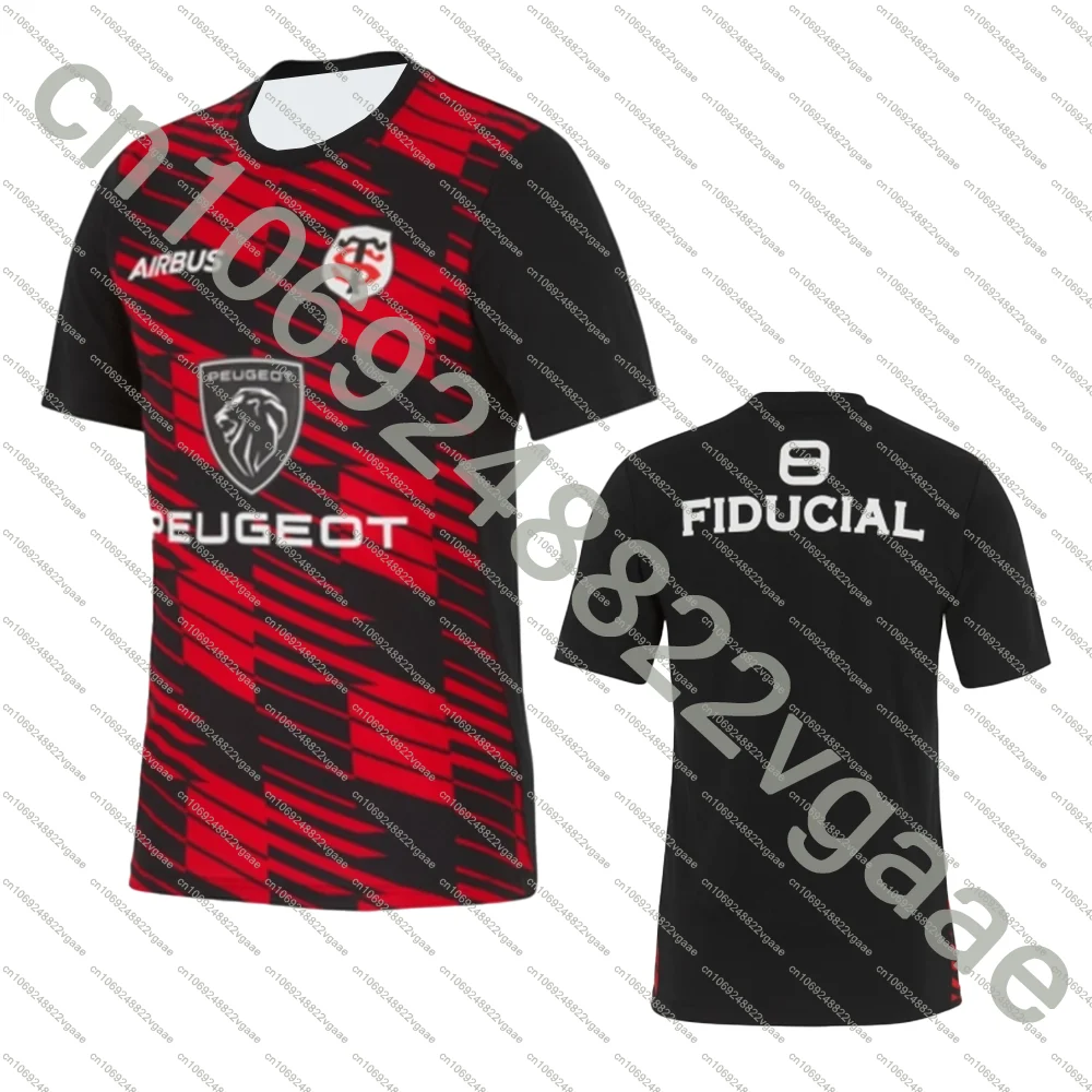 2025, Männer, Kinder, Erwachsene, Rugby-Trikot, Heimkleidung, männliches T-Shirt, Toulouse, T-Shirt, Train Away, atmungsaktiv, Top, Team, Jungen, Sportbekleidung, Geschenk, heiß