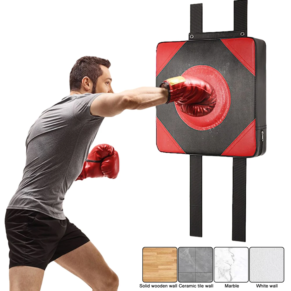 

Boxing Punch Target PU Leather Boxing Training Sandbag Adjustable Height Punching Bag Wall Punching Pad for Martial Arts Karate