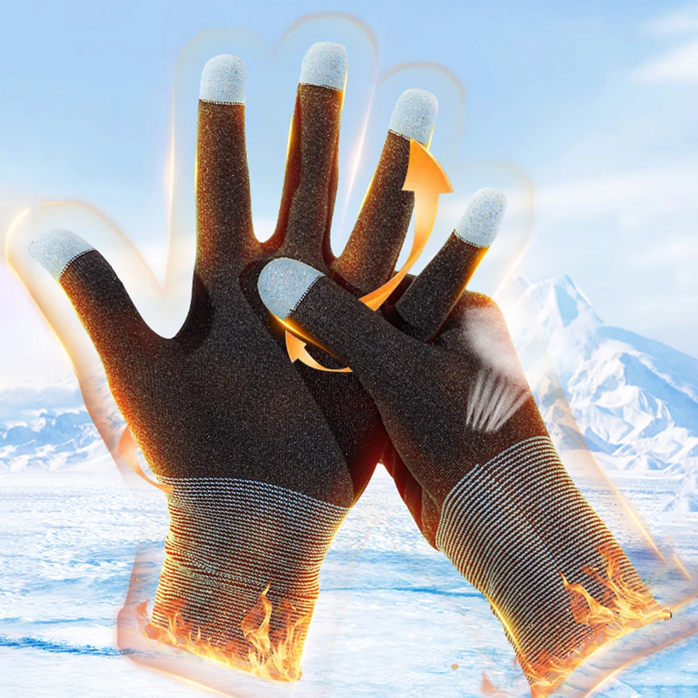 1 paio di guanti a cinque dita, maniche da gioco altamente sensibili, traspiranti, per tenere al caldo per i guanti da gioco PUBG E-Sports Sara