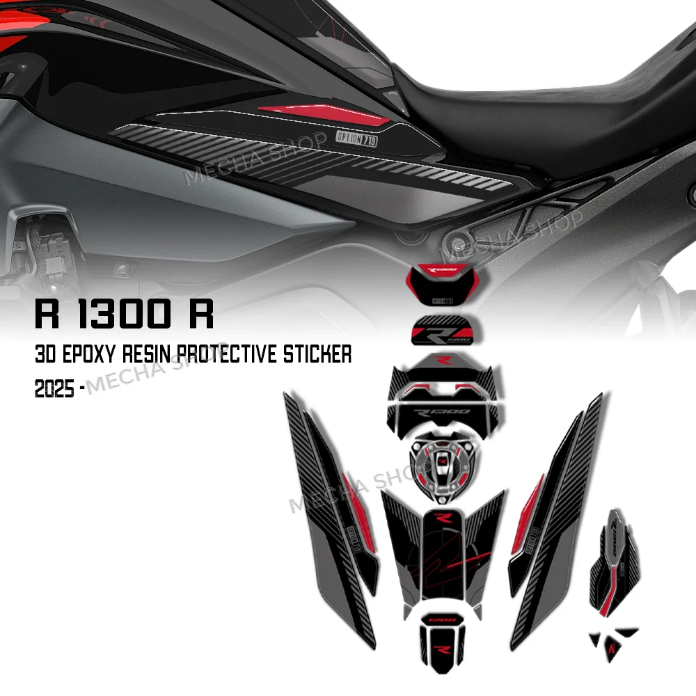 

Motorcycle Accessories 3D Epoxy Resin Sticker Protection Complete Kit Fuel Tank Sticker for R 1300 R R1300R 2026 2025