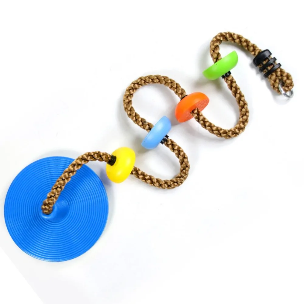 Durable Heavy Duty Climbing Rope Swings with Hanging Strap Creative Disc Tree Swing Seat Plastic Disc Toy Swings for Kids