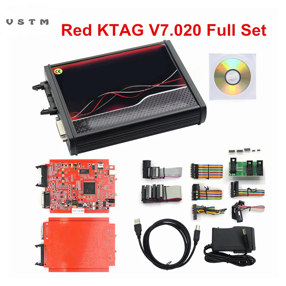 Online KESS V5.017 K-TAG 7.020 Unlimited EU Red KTAG V7.020 4 LED 2.25 SW Master KESS 5.017 V2.80 OBD2 Tuning ECU Programmer