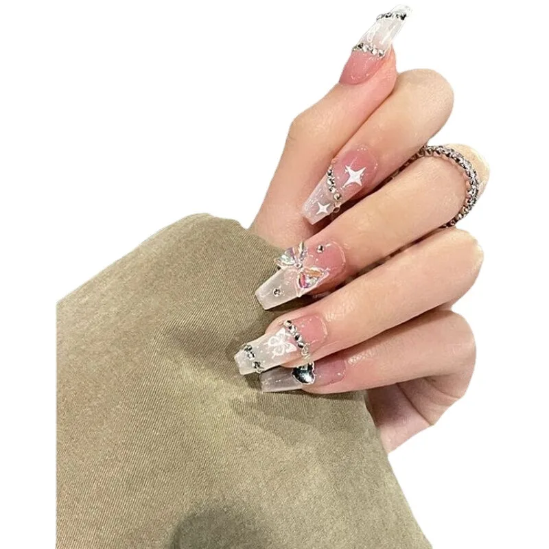 

Manual phototherapy wearing nail gradual change butterfly wearing nail reuse nail patch