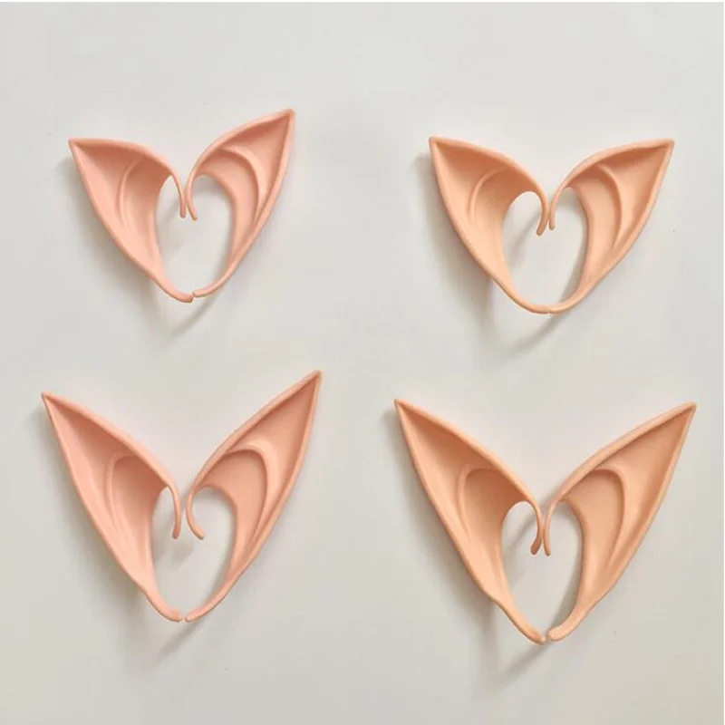 Halloween Elf Ears Latex Elf Ears Halloween Decoration False Ear Party Props Creative Gift Halloween Costume Accessories 1 Pair