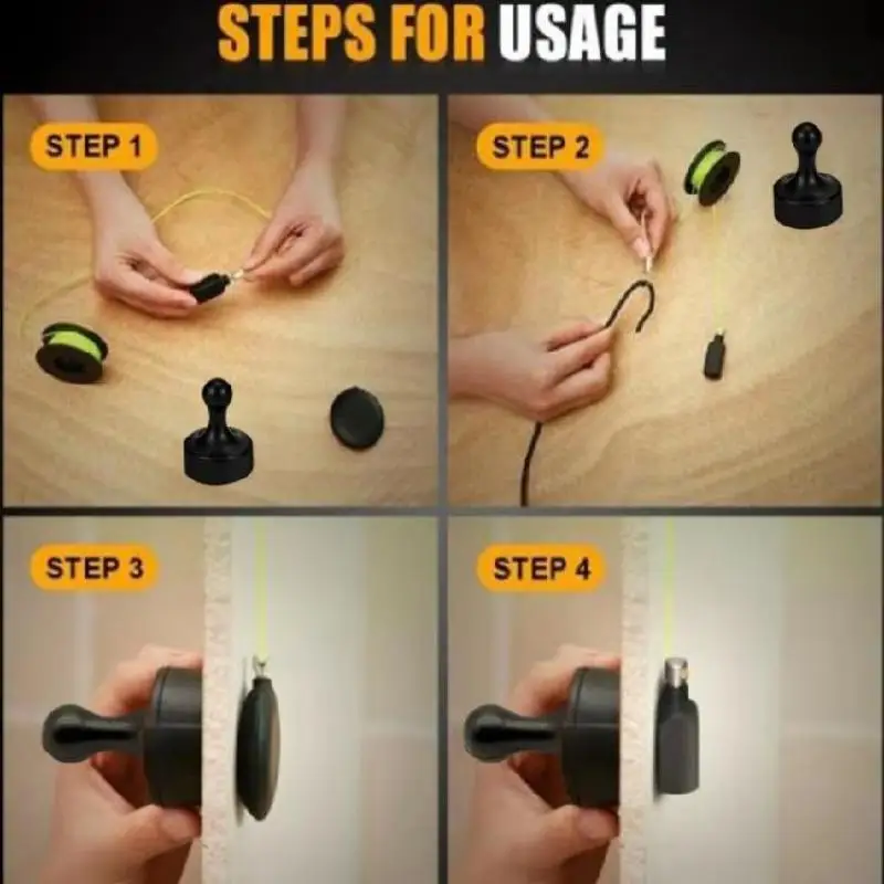 Puller Snap Guider Push Puller เครื่องมือไนลอนท่อปกปิดท่อเกลียวลวดตาข่ายแม่เหล็ก Threader