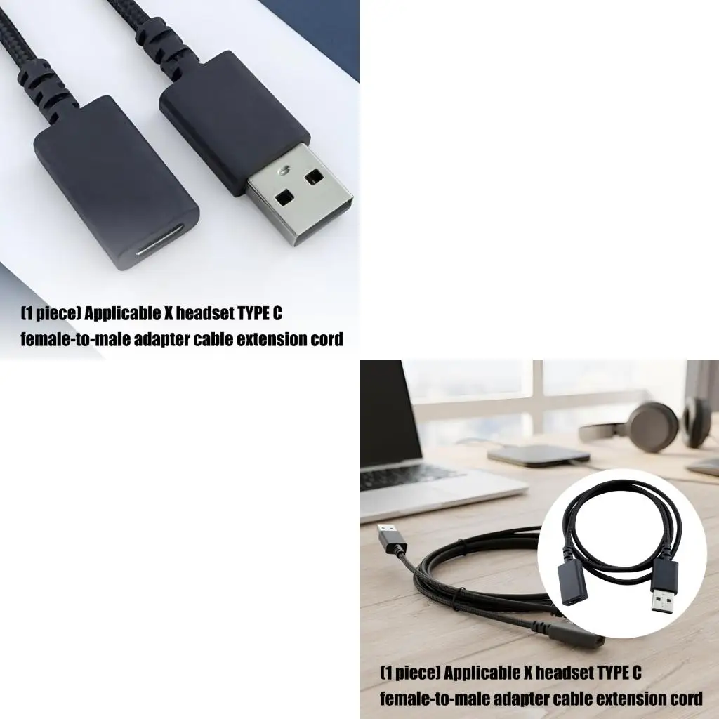  USB C to USB Transmitter Adapter Cable for X Wireless Gaming Headsets 1meter