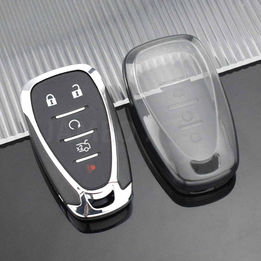 شفافة لسيارة شيفروليه فولت بولت تراكس ماليبو بليزر ترافيرس أونيكس إكوينو أورلاندو كروز سبارك سونيك كامارو غطاء حافظة مفاتيح السيارة