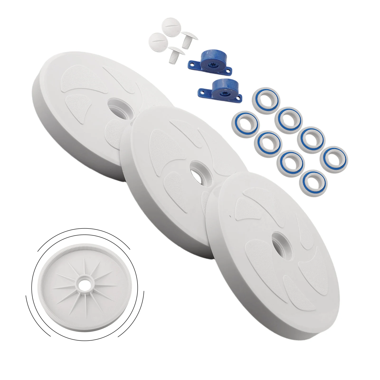 Pool Cleaner Kit White+blue For Polaris 180 280 Large Wheels Plastic Pool Cleaner Replacement Kit Screws  Pool