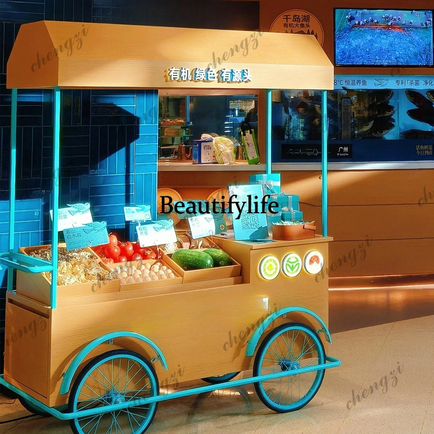 New products, stalls, tasting food trucks, commercial street promotions, display carts, coffee mobile sales carts