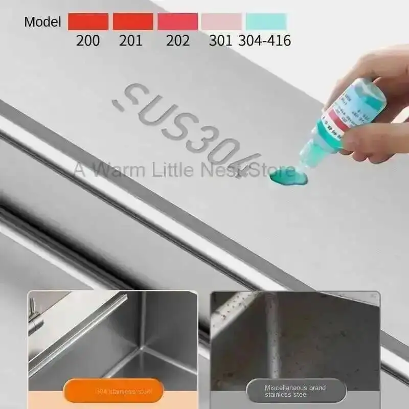 Silver Kitchen Accessories Modern Stainless Steel Kitchen Sinks Dish Drainer Large Single-slot Thickened Side Drain Washbasin L