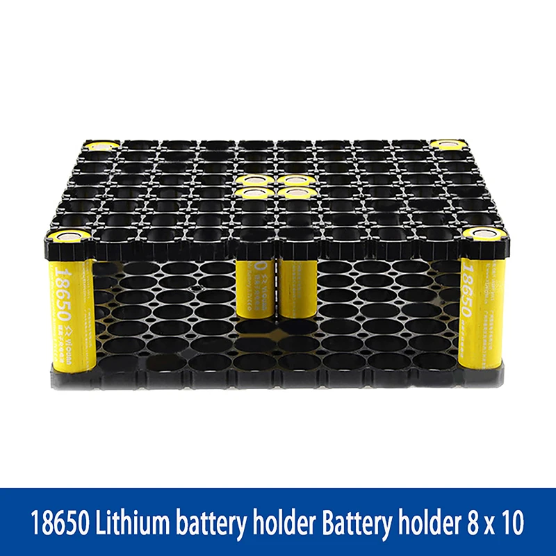 18650 Lithium Cell Cylindrical Battery Case Holder Batteries Pack Plastic Holder DIY Safety Anti Vibration Battery Pack 8*10