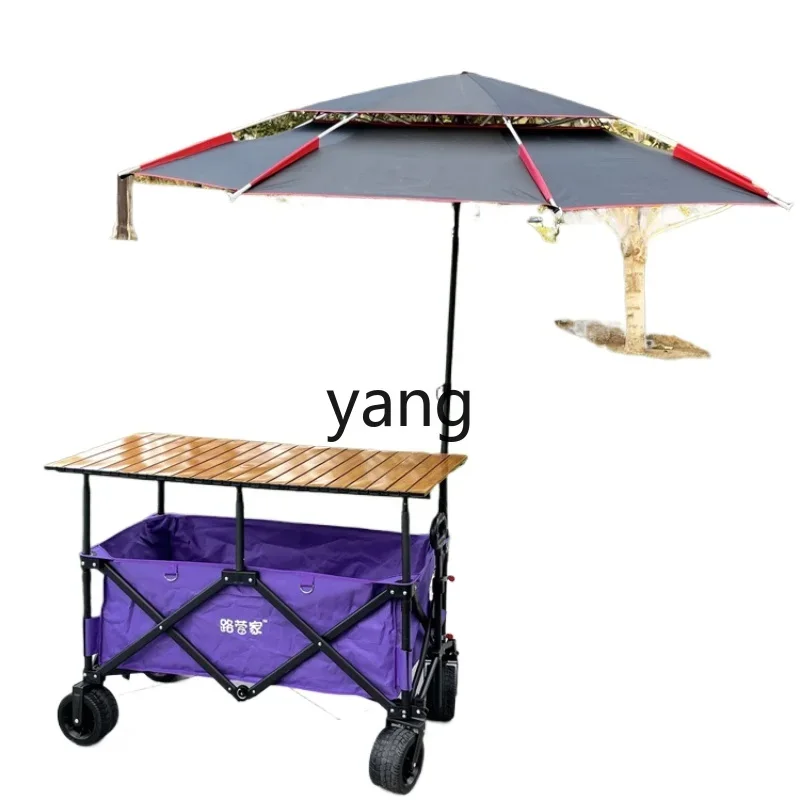 

CX with parasol foldable trolley outdoor camp night market stall large table