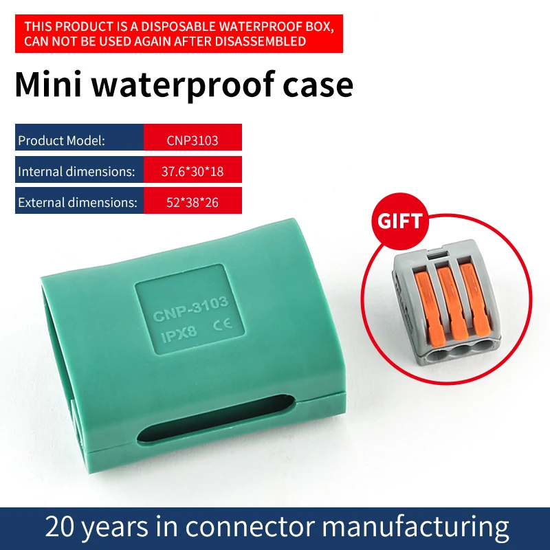 JINH IP68 Mini Gel Wire Connector Aansluitdoos Waterdicht 2 3 5 Poorten Buiten Gemakkelijk Universele Bedrading Regendicht Eindblokken