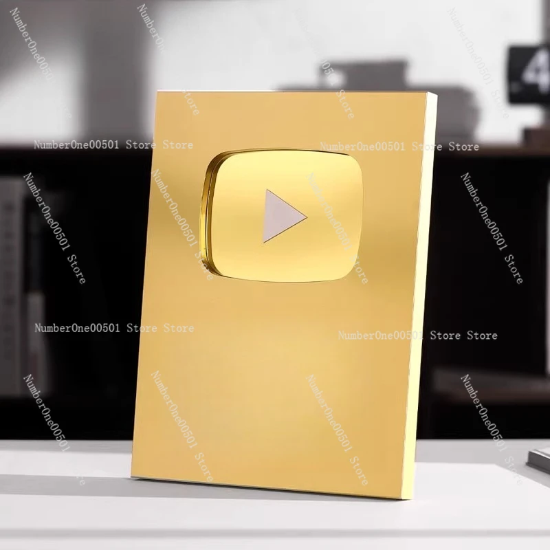 

Медаль «Кнопка воспроизведения» (серебро/золото) для декора стен, для интернет-знаменитостей