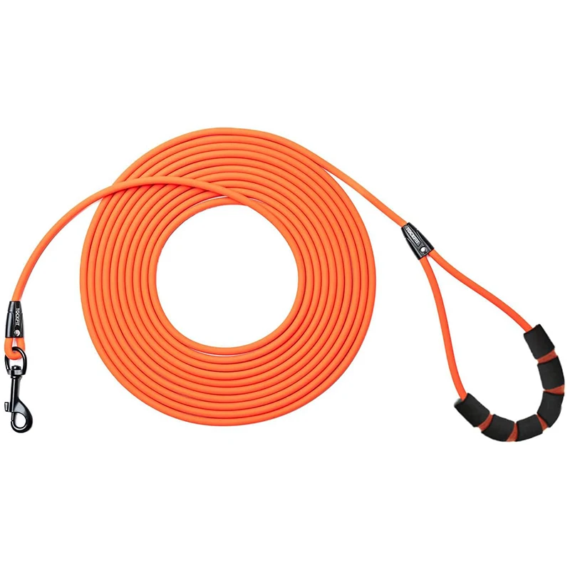 

Durable and reliable long PVC dog leash for active outdoor play - Waterproof design perfect for training, yard play, and beach a