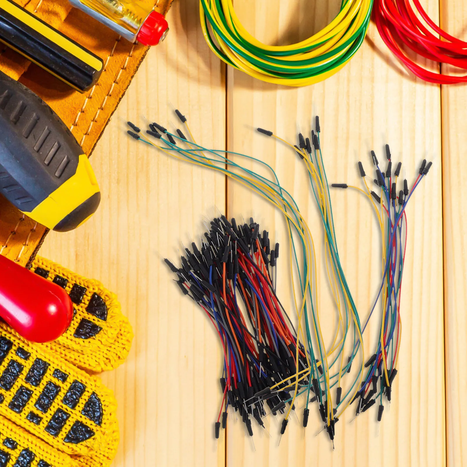 

130Pcs Breadboard Jumper Wire Kit Female to Female Flexible Reliable for Electronics Circuits DIY Use Jumper Solid Copper Wire