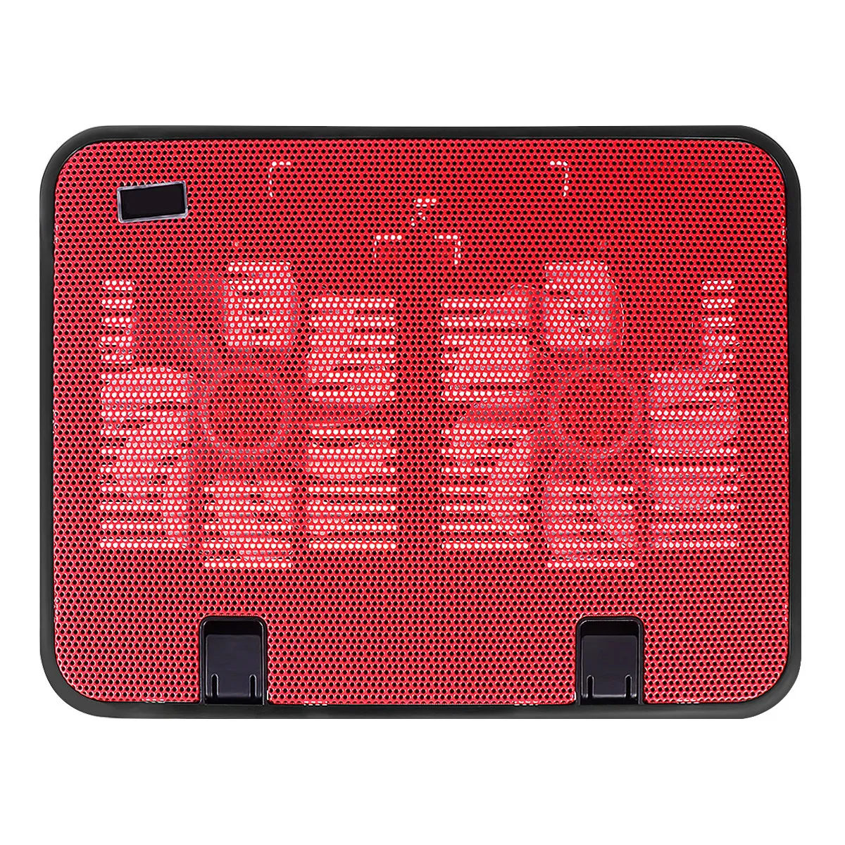 14 Inch Notebook Cooler Dual Fan USB Slim Lightweight Laptop Cooling Pad Adjustable Angle Metal Panel Fan Quiet Silent Heat
